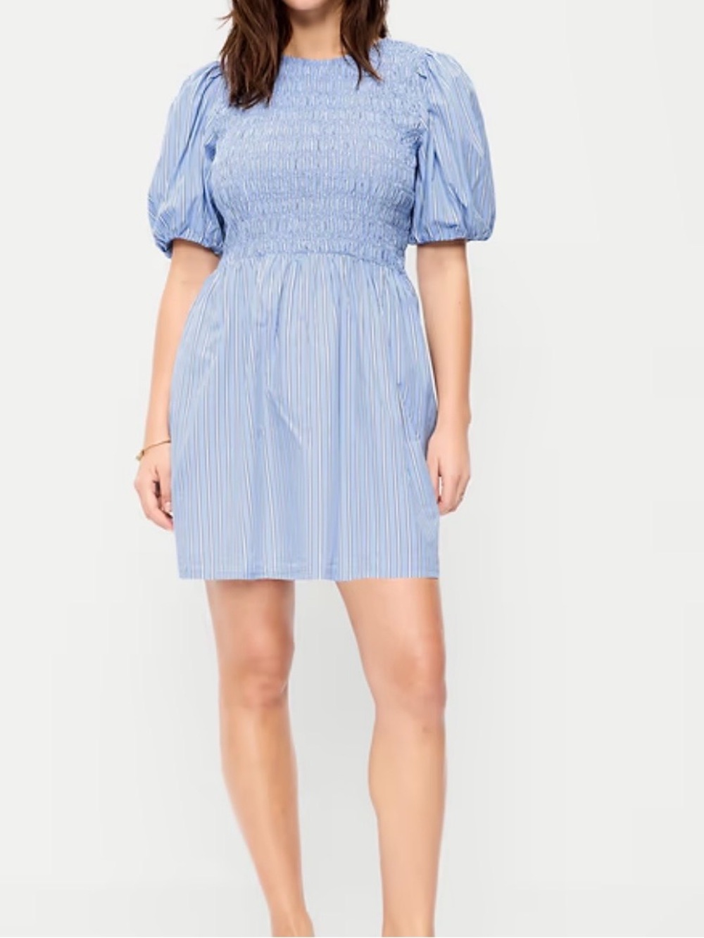 NWT Old Navy Smocked Puff-Sleeve
Flare Mini Dress Size M
